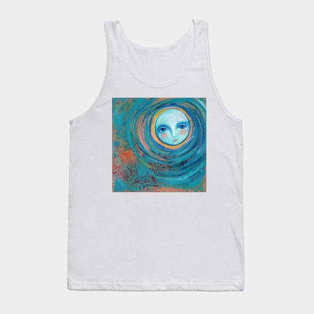 Moon Flower Girl Tank Top by gaea